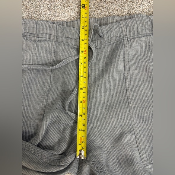 Prana Soledad Striped Pebble Grey Lightweight Pull On Drawstring Pants Large - Picture 5 of 11